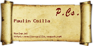 Paulin Csilla névjegykártya