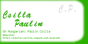 csilla paulin business card